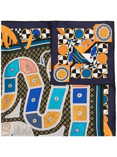 Hermès платок Le Tour du Monde en 63 Cases 1990-х годов Hermes