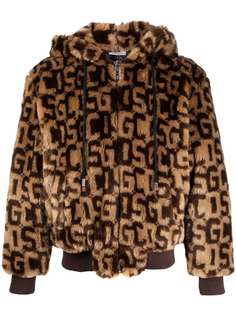 Gcds куртка из искусственного меха с монограммой