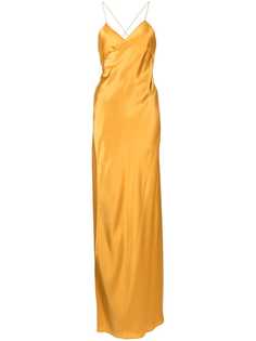 Michelle Mason вечернее платье с перекрестными бретелями и запахом