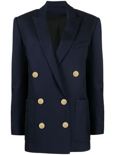 Balmain двубортный блейзер оверсайз