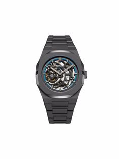 D1 Milano наручные часы Sandblast Blue Skeleton 41.5 мм