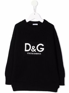 Dolce & Gabbana Kids джемпер с вышитым логотипом