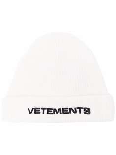 VETEMENTS шапка бини с вышитым логотипом