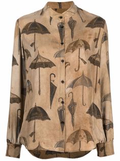Uma Wang рубашка с принтом