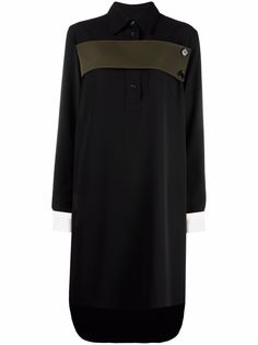 Plan C платье-рубашка на пуговицах со вставкой