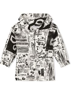 Dolce & Gabbana Kids куртка с капюшоном и принтом граффити