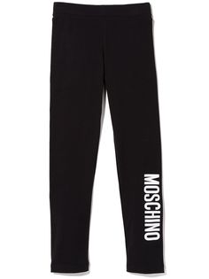 Moschino Kids легинсы с логотипом