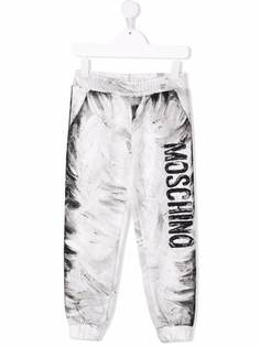 Moschino Kids спортивные брюки с эффектом тромплей