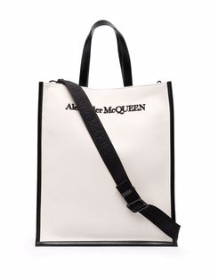 Alexander McQueen сумка-тоут с вышитым логотипом
