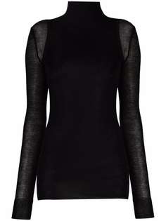 Ann Demeulemeester джемпер с прозрачными рукавами