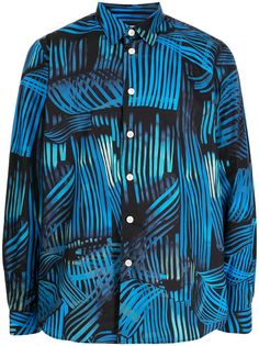 PS Paul Smith рубашка Twisted Stripe из органического хлопка