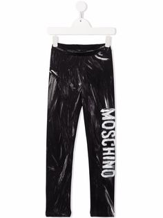 Moschino Kids легинсы с логотипом