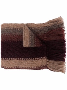 Plan C шарф в полоску с бахромой