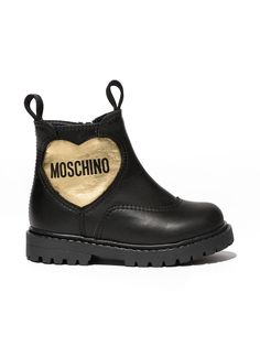 Moschino Kids ботинки с нашивкой
