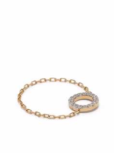Djula цепочное кольцо из желтого золота с бриллиантами