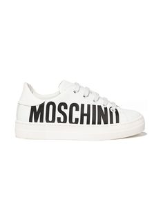 Moschino Kids кеды с логотипом