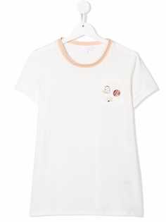 Chloé Kids футболка с нашивкой-логотипом