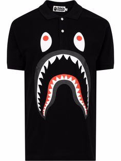 A BATHING APE® рубашка поло Shark