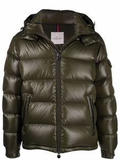 Moncler пуховик с нашивкой-логотипом