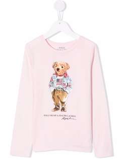 Ralph Lauren Kids футболка Polo Bear с длинными рукавами