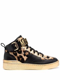 Moschino высокие кеды с логотипом