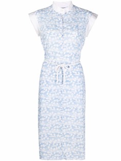 Courrèges Pre-Owned платье 1970-х годов с завязками и абстрактным принтом