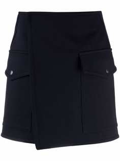 Plan C мини-юбка А-силуэта с запахом