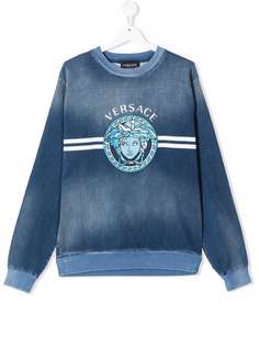 Versace Kids толстовка с принтом Medusa