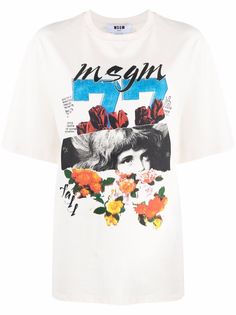 MSGM футболка с графичным принтом