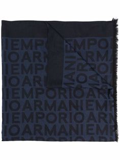 Emporio Armani легкий шарф с логотипом