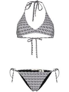 Fendi бикини с треугольными чашками и принтом FF