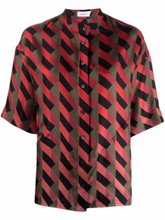 Salvatore Ferragamo рубашка с геометричным принтом