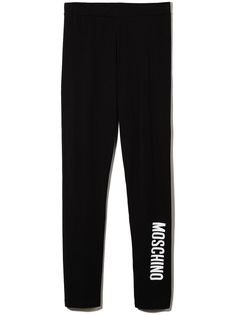 Moschino Kids легинсы с логотипом