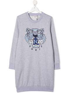 Kenzo Kids платье-свитер с вышивкой Tiger