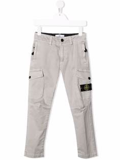 Stone Island Junior зауженные брюки карго