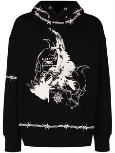 Givenchy толстовка с капюшоном и принтом Gothic