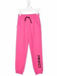 Pinko Kids спортивные брюки с кулиской и логотипом
