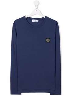 Stone Island Junior топ с длинными рукавами и логотипом