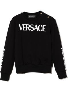 Versace Kids толстовка с круглым вырезом и логотипом