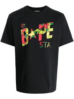 A BATHING APE® футболка с надписью Bape