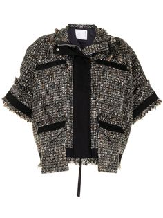 sacai твидовый жакет