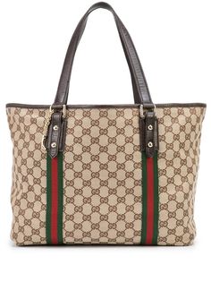 Gucci Pre-Owned большая сумка-тоут Jolicoeur с узором GG Supreme