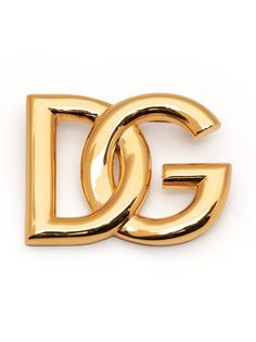 Dolce & Gabbana брошь с логотипом DG