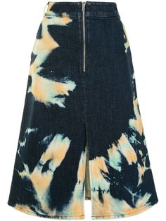 Stella McCartney юбка A-силуэта из вареного денима