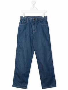 Chloé Kids прямые джинсы с плетеной отделкой