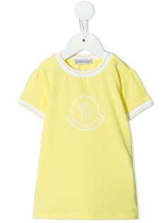 Moncler Enfant платье-футболка с вышитым логотипом