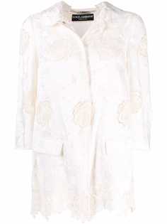 Dolce & Gabbana Pre-Owned жаккардовый однобортный пиджак с цветочным узором