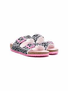 Birkenstock Kids сандалии с леопардовым принтом