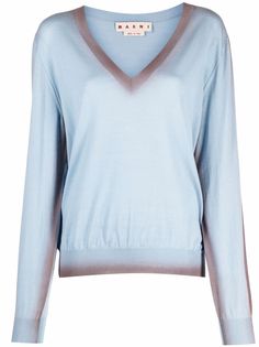 Marni шерстяной джемпер с цветочным узором