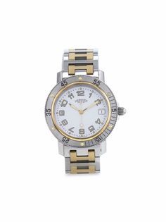 Hermès наручные часы Clipper pre-owned 38 мм 1990-х годов Hermes